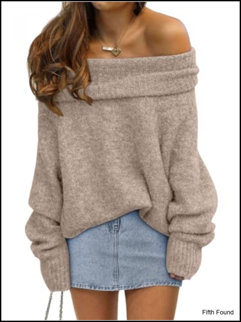 Off the Shoulder Oversized Sweater Batwing Long Sleeve Pullover Fall Winter Top
